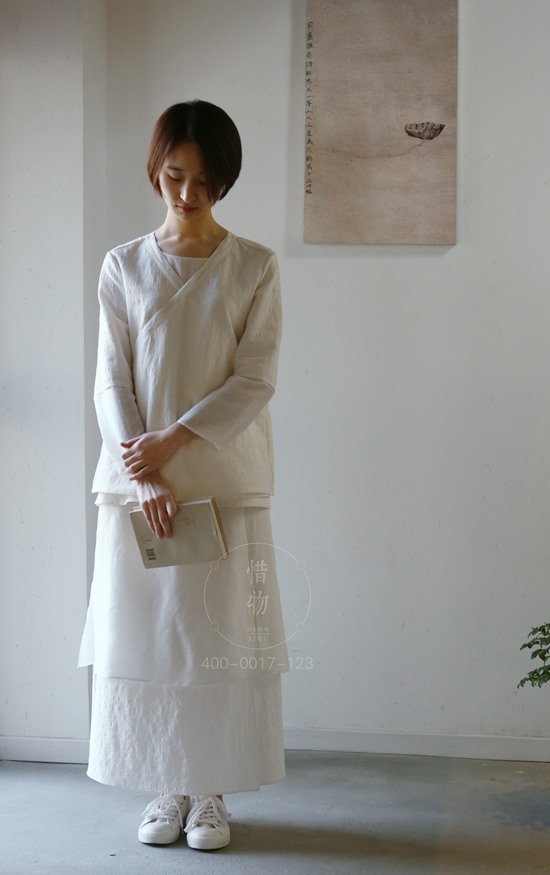 惜物茶服女装夏款－惜物棉麻茶服品牌－亚麻茶服禅服连衣裙展示