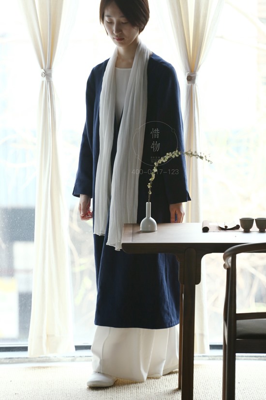 惜物茶服女装夏款－惜物棉麻茶服品牌－亚麻禅服女装连衣裙