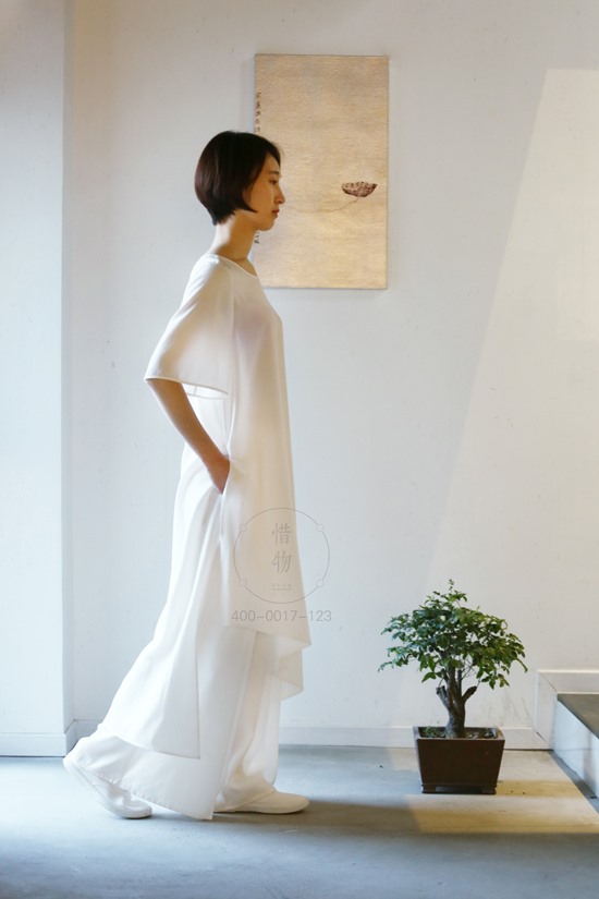 中国茶服品牌－惜物棉麻茶服经典女装连衣裙－茶服女装经典款式展示